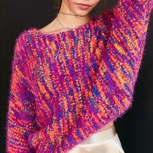 Ecote Funfetti Dolman-Sleeve Sweater